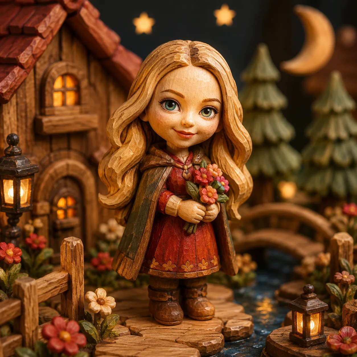 Wooden Toy Portrait