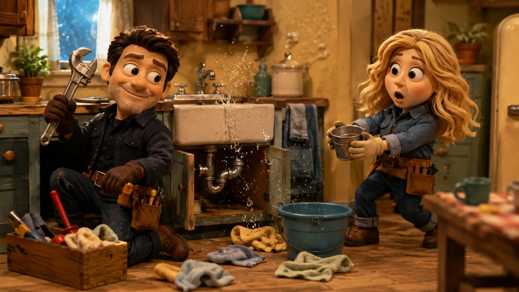 Funny Handyman Puppets