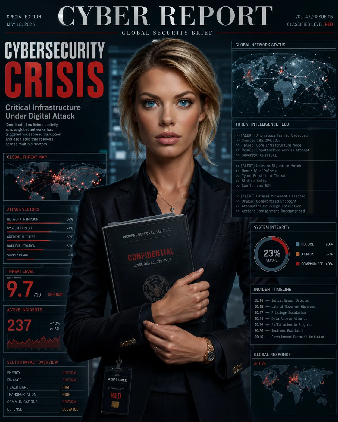 Cybersecurity Crisis Portrait
