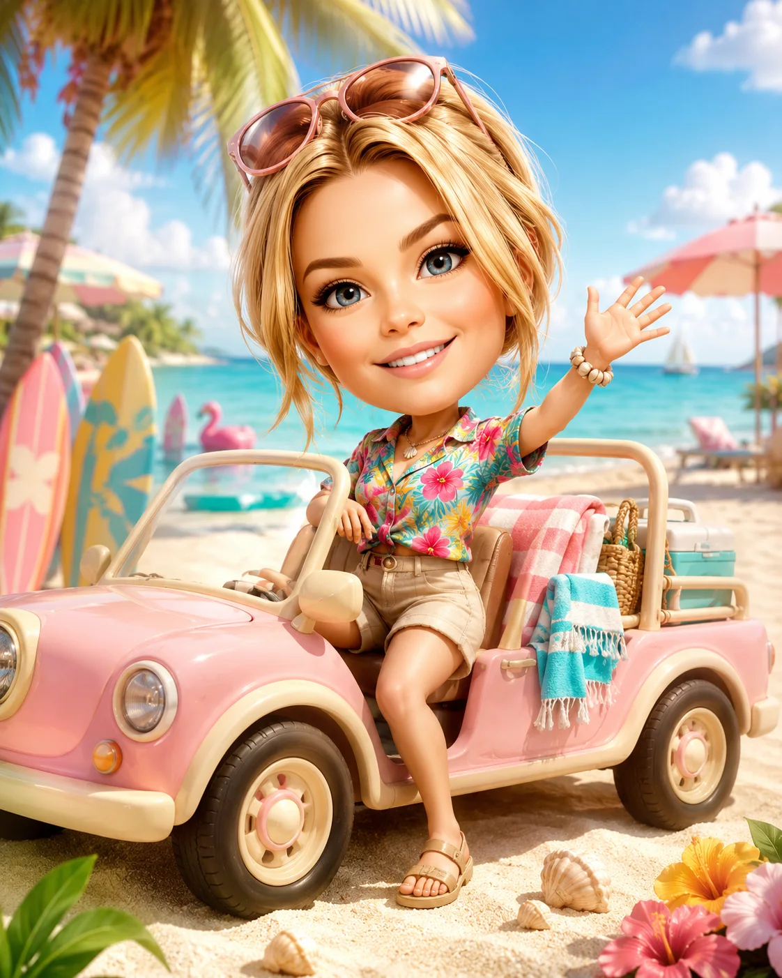 Beach Holiday Bobblehead
