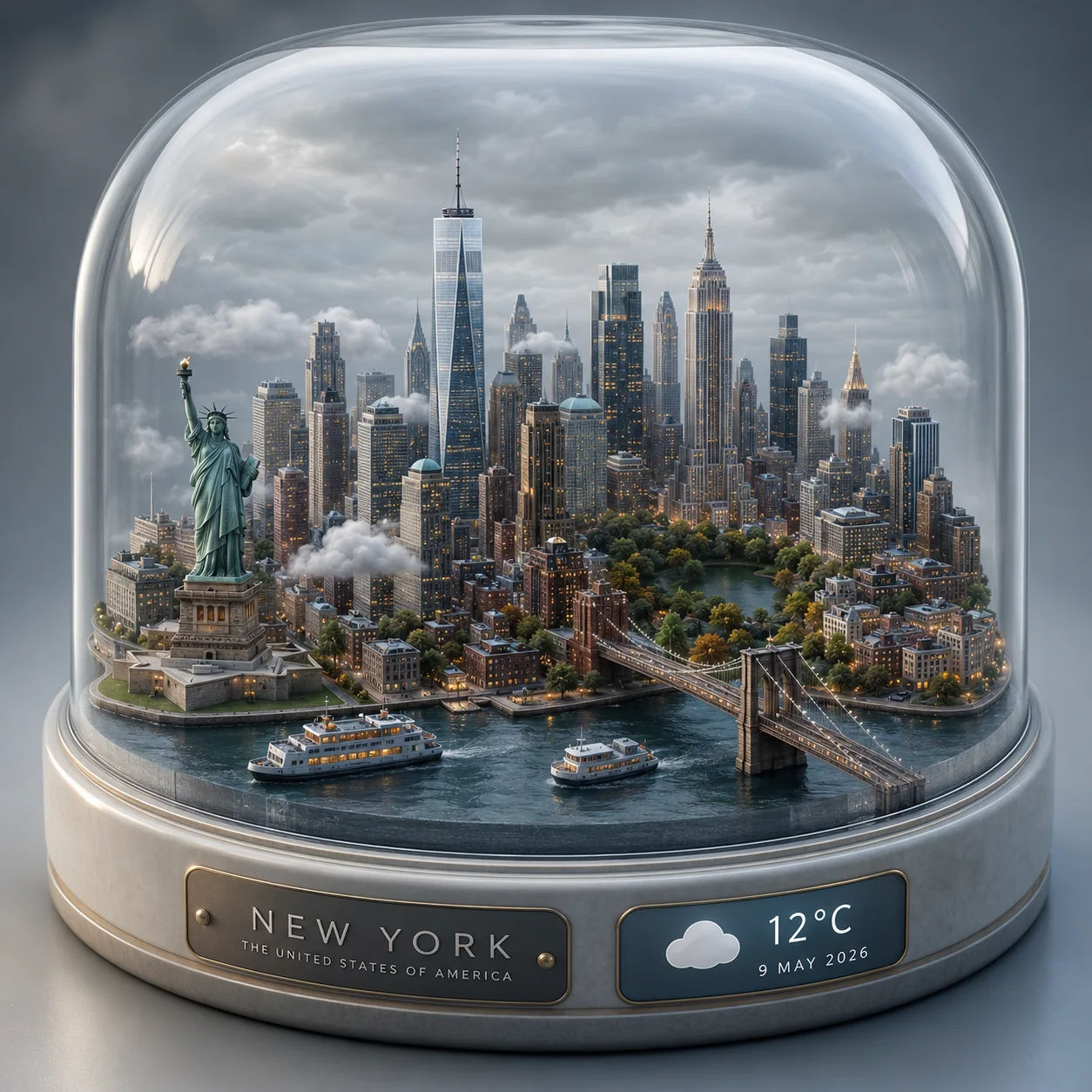 Miniature City Weather Capsule