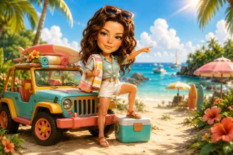 Variation preview image for Beach Holiday Bobblehead