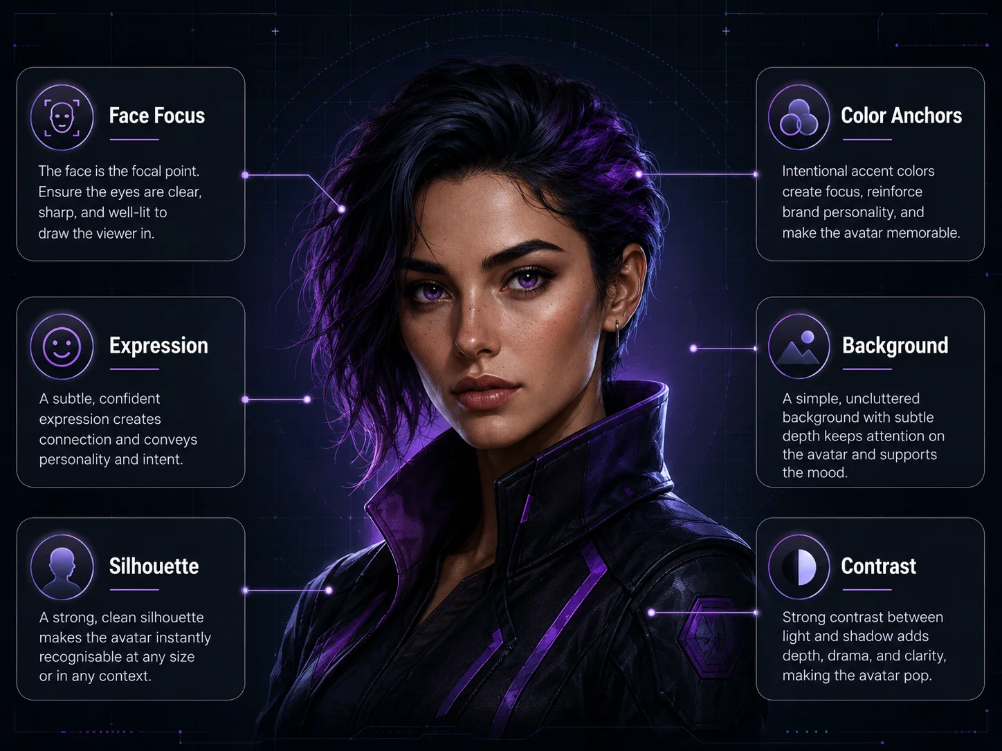 A strong avatar is a compact visual identity, not just a cropped portrait. A strong avatar is a compact visual identity, not just a cropped portrait.