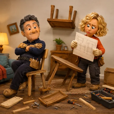 Variation preview image for Funny Handyman Puppets