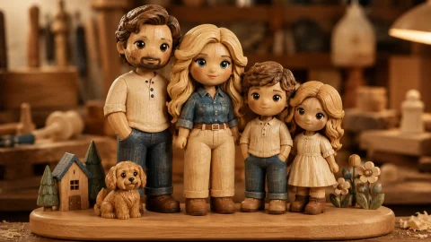 Variation preview image for Wooden Toy Portrait