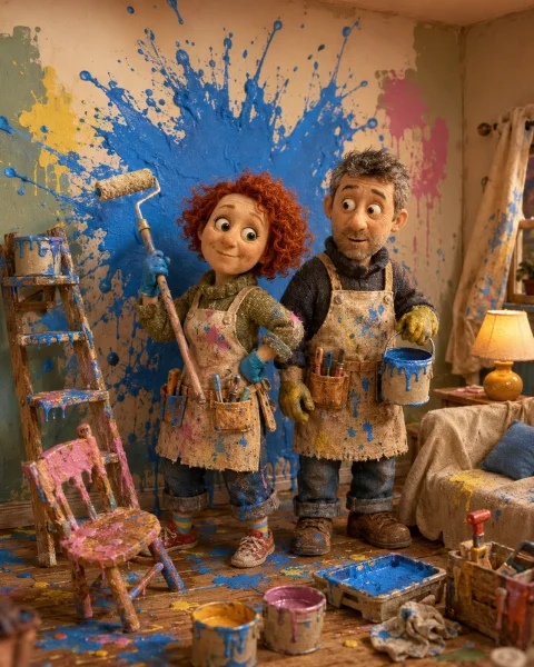Variation preview image for Funny Handyman Puppets