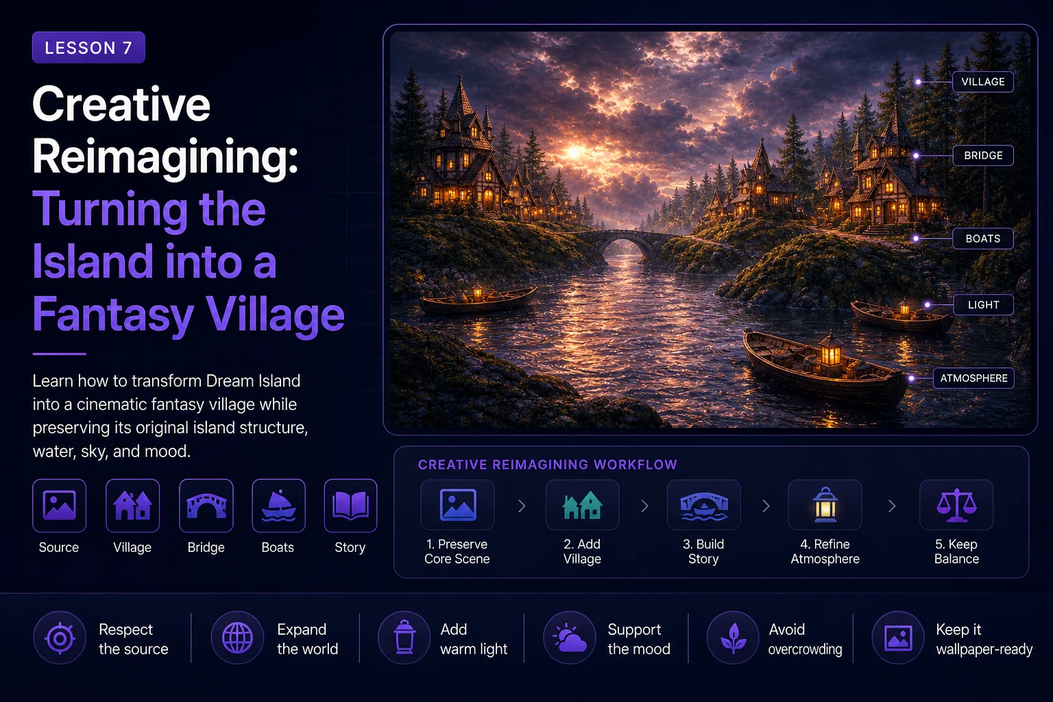 Creative Reimagining: Turning the Island into a Fantasy Village article cover