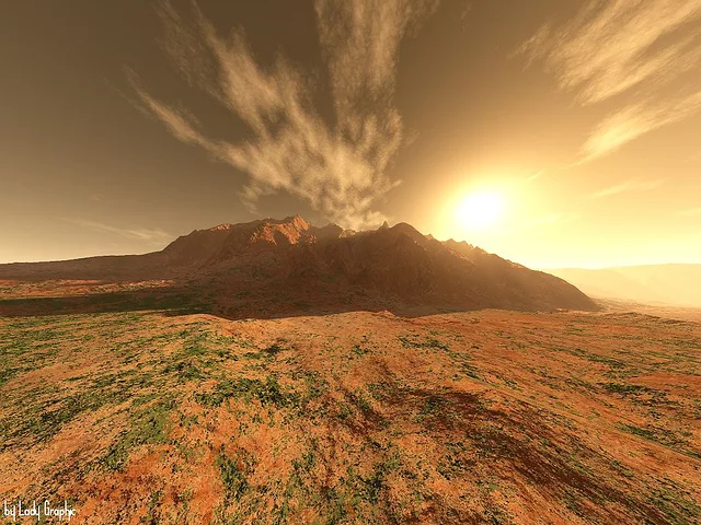 Sun over Mountain