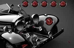 Retro Meters Red