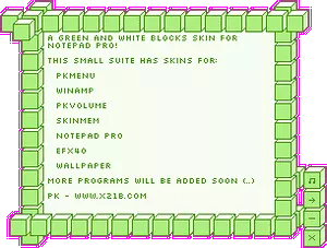 Green and white blocks