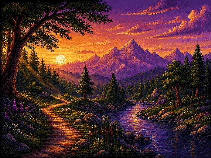 Sunset River Valley