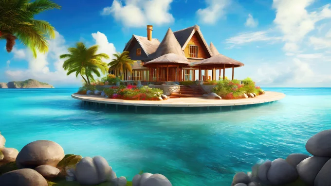 Tropical Island Paradise House