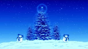Blue Christmas Screen Saver