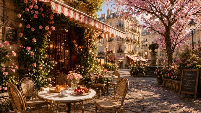 Spring Café in Bloom