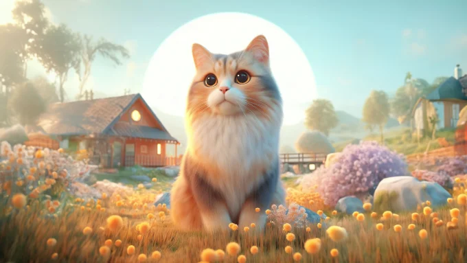 Moonlit Meadow Kitten