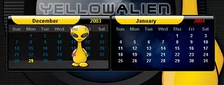 My Yellow Alien Rainlendar
