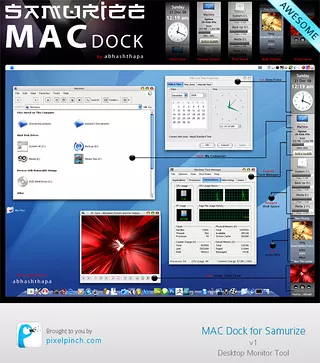 Samurize Mac Dock (side bar) v1