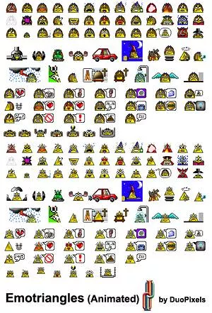 Emotriangles DuoPixels Animated