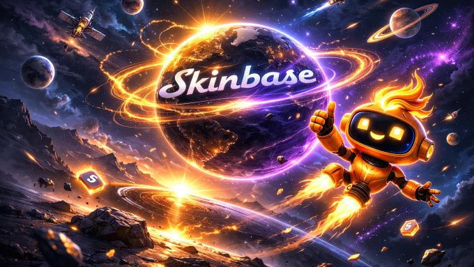 Skinbase Cosmic Mascot in a Galactic Space Scene