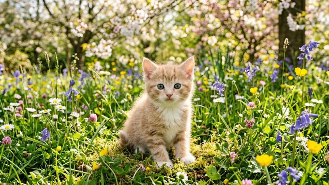 Spring Meadow Kitten