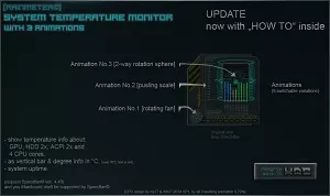 SYS TEMP MONITOR (Rainmeter + Speedfan)