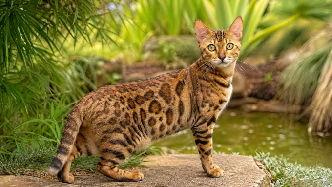 Bengal Cat in the Garden
