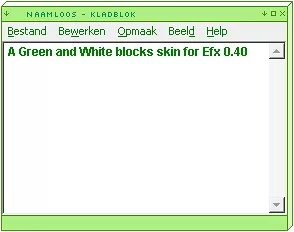 Green and white blocks