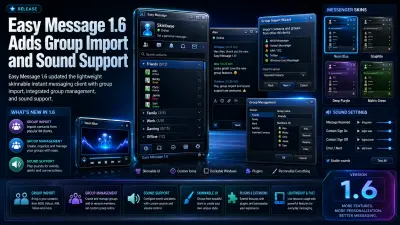 Easy Message 1.6 Adds Group Import and Sound Support