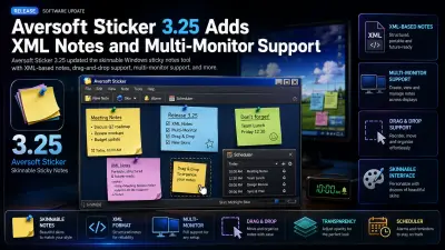 Aversoft Sticker 3.25 Adds XML Notes and Multi-Monitor Support