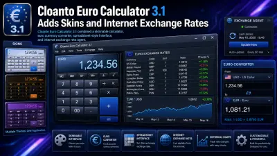 Cloanto Euro Calculator 3.1 Adds Skins and Internet Exchange Rates