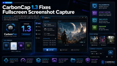 CarbonCap 1.3 Fixes Fullscreen Screenshot Capture