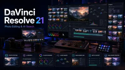 DaVinci Resolve 21 Adds Photo Editing and AI Search Tools
