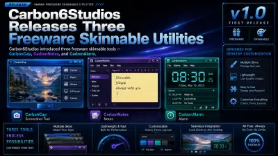 Carbon6Studios Releases Three Freeware Skinnable Utilities